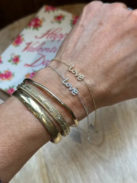 14K Diamond "LOVE" Bracelet