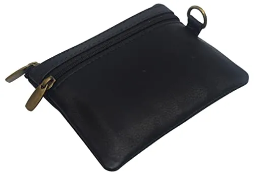 8100 CF Genuine Leather Womens Purses Coin Purse Cash Change Wallet Key Holder Money Pouch