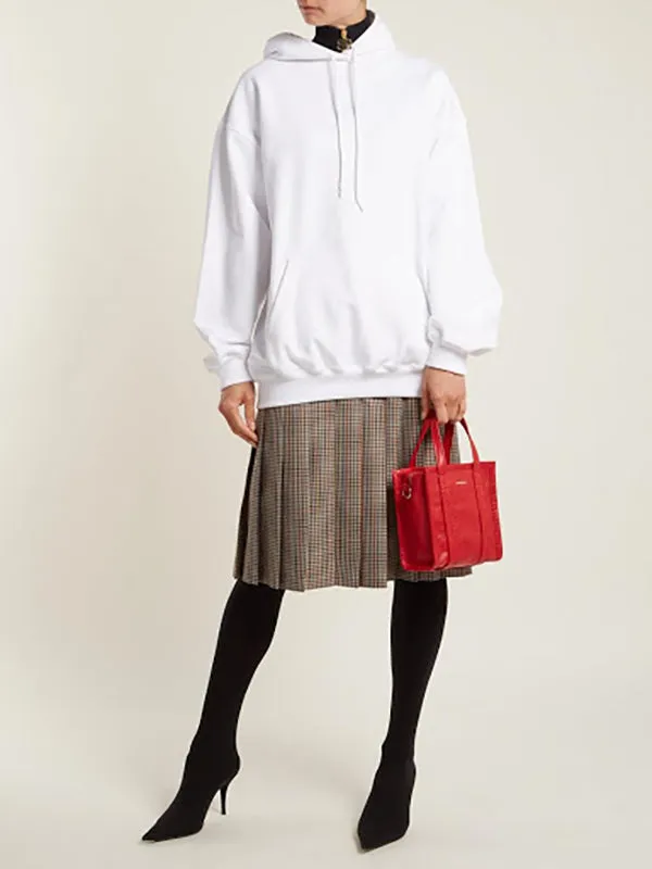 Balenciaga Red XXS Bazaar Crossbody Tote Bag