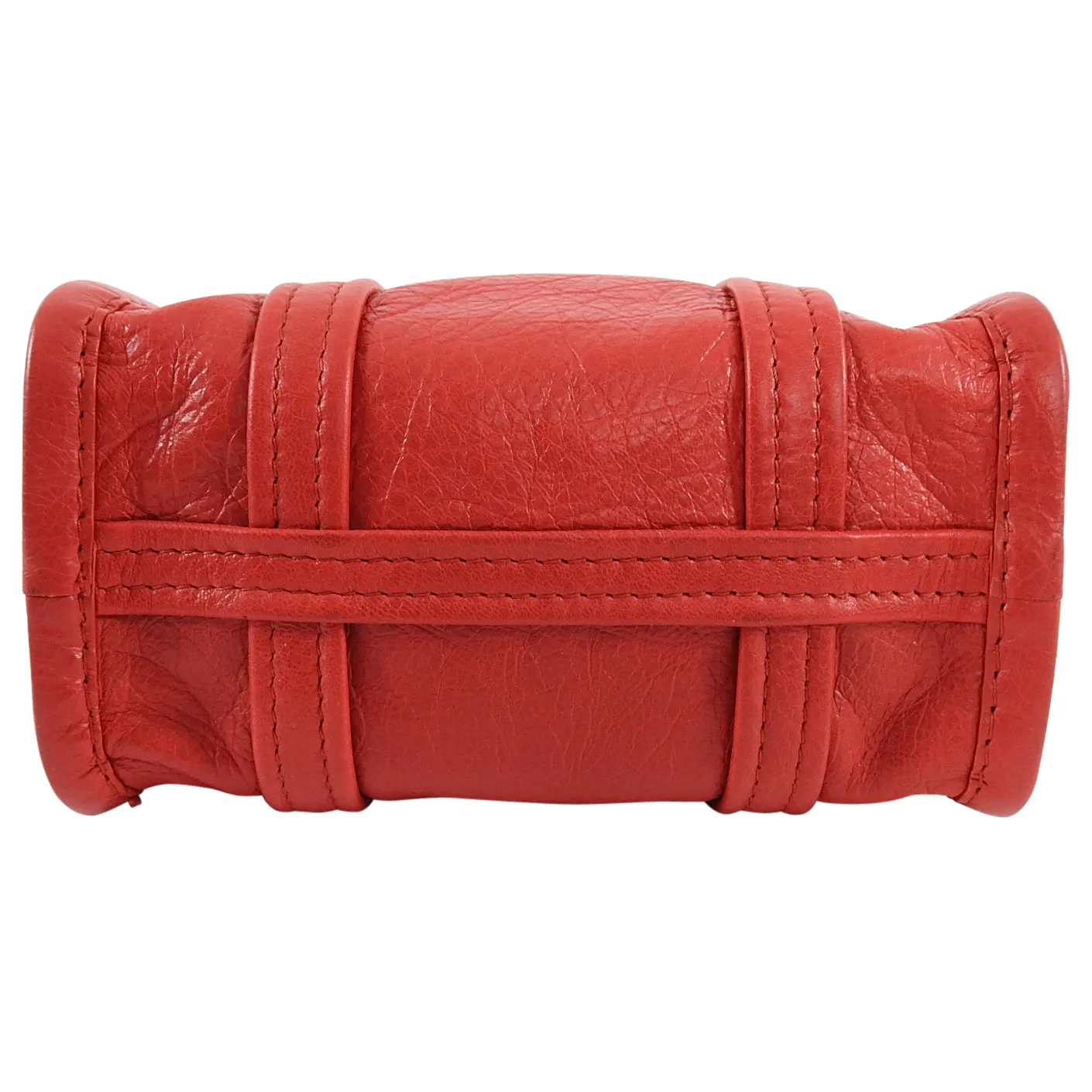 Balenciaga Red XXS Bazaar Crossbody Tote Bag