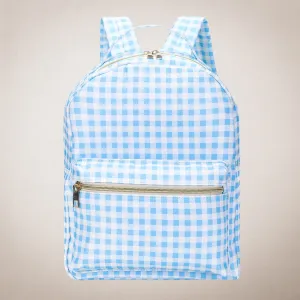 Blue Plaid Kids Backpack