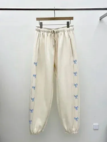 Bow Side Stylish Print Jogger
