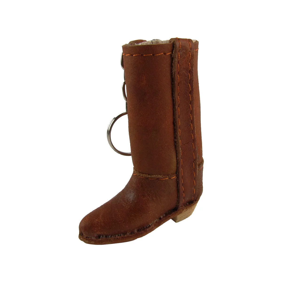 Brown Boot Key Chain Lipstick Lighter Holder Keyring Fashion Purse Charm