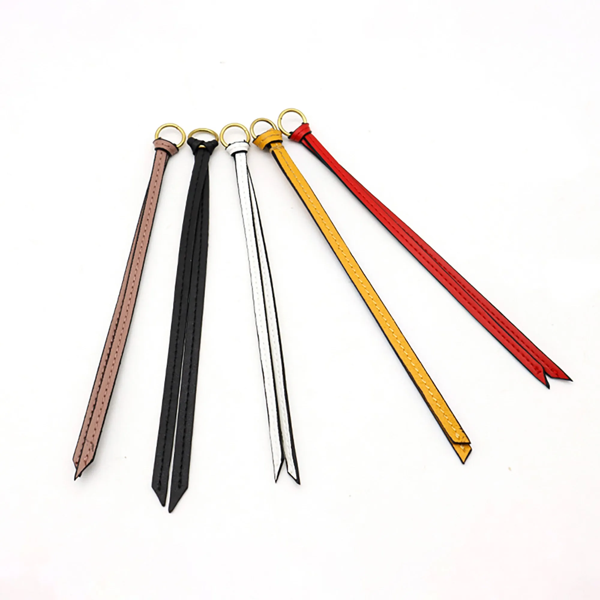 Camera bag genuine leather zipper pull strap accessory, handcrafted custom bag strap.