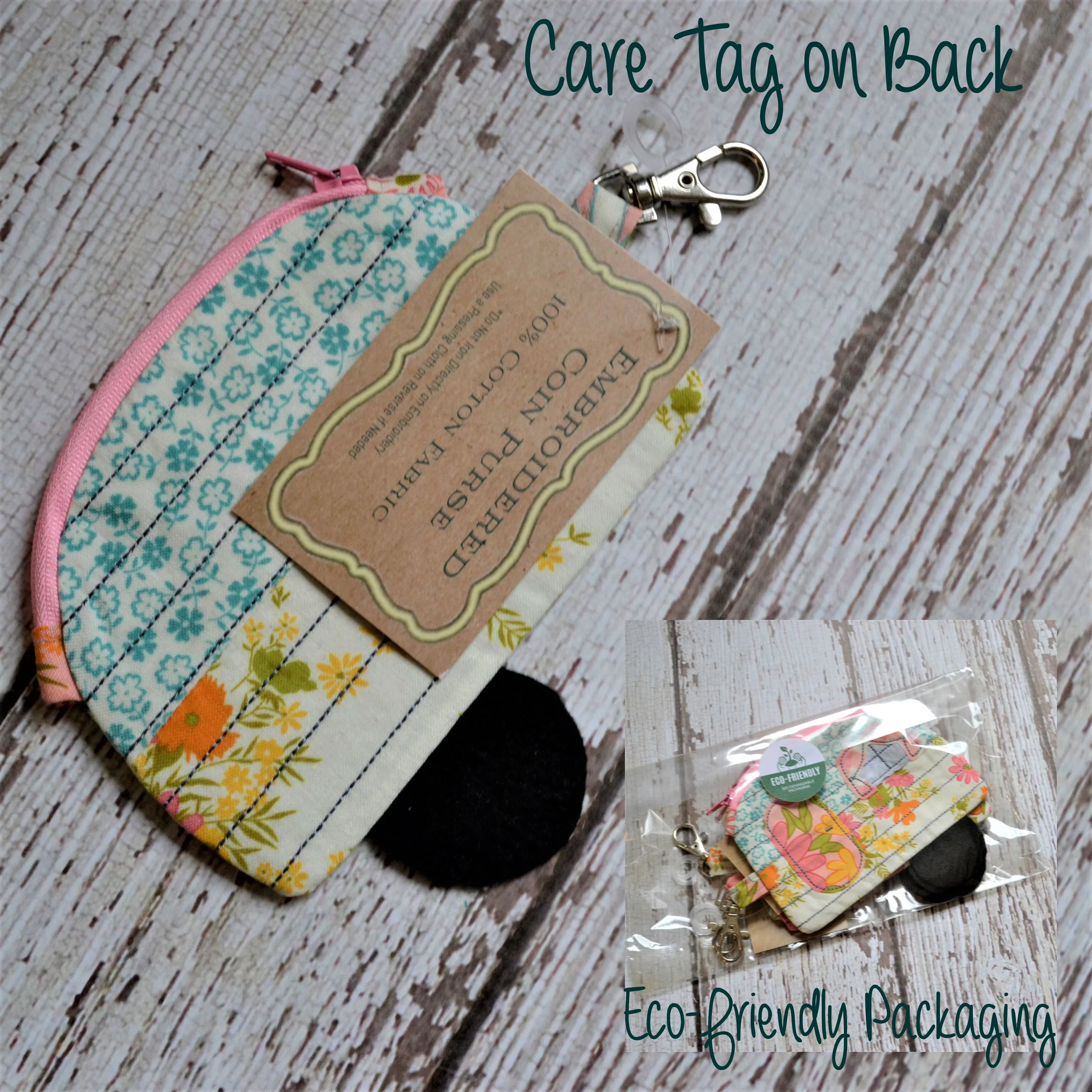 Camper Shaped Coin Purse -Re-Purposed Fabric - Group L - (3)