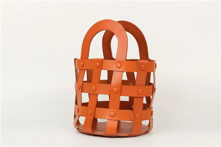 Chic Womens Black Crossbody Bucket Bag Leather Side Bags For Women