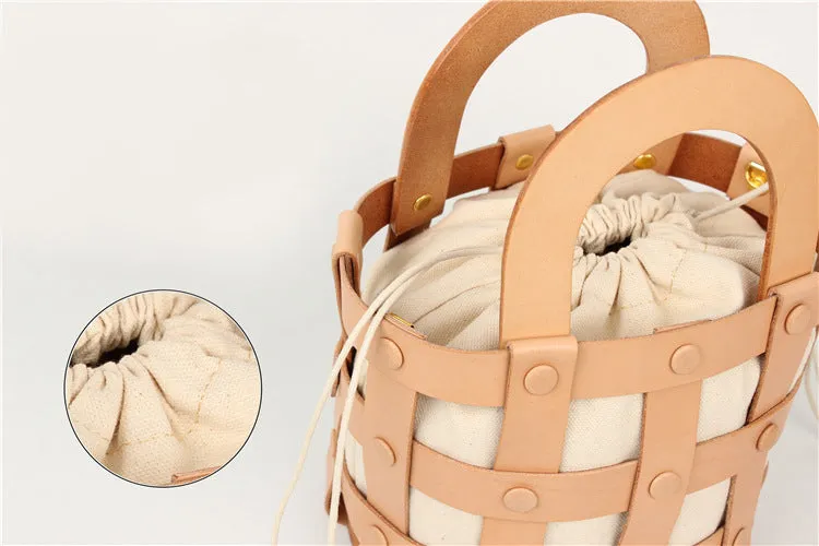 Chic Womens Black Crossbody Bucket Bag Leather Side Bags For Women