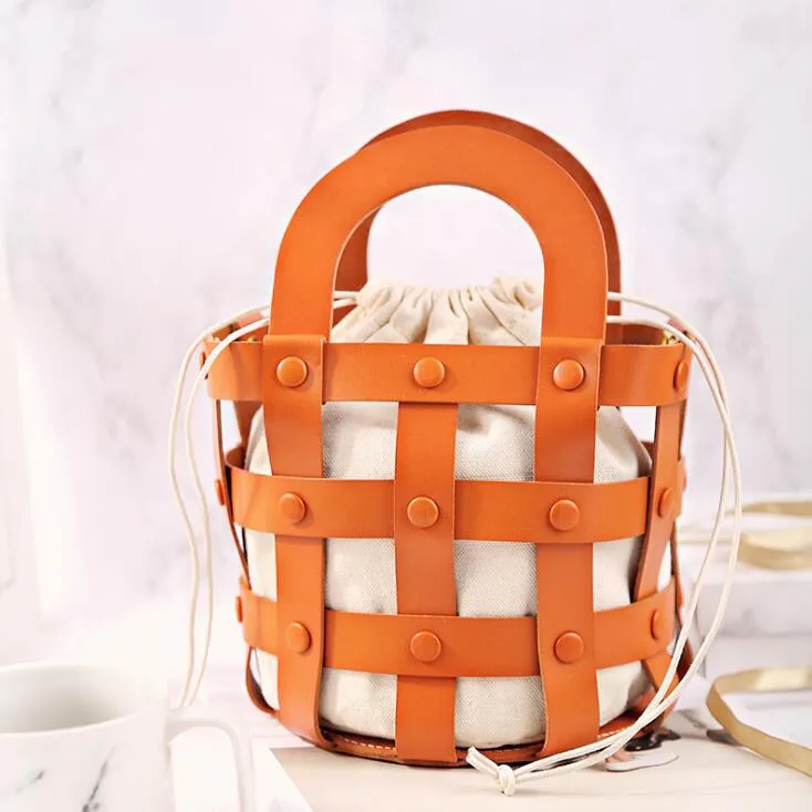 Chic Womens Black Crossbody Bucket Bag Leather Side Bags For Women