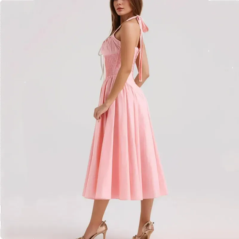 Corset Halter Stylish Midi Dress