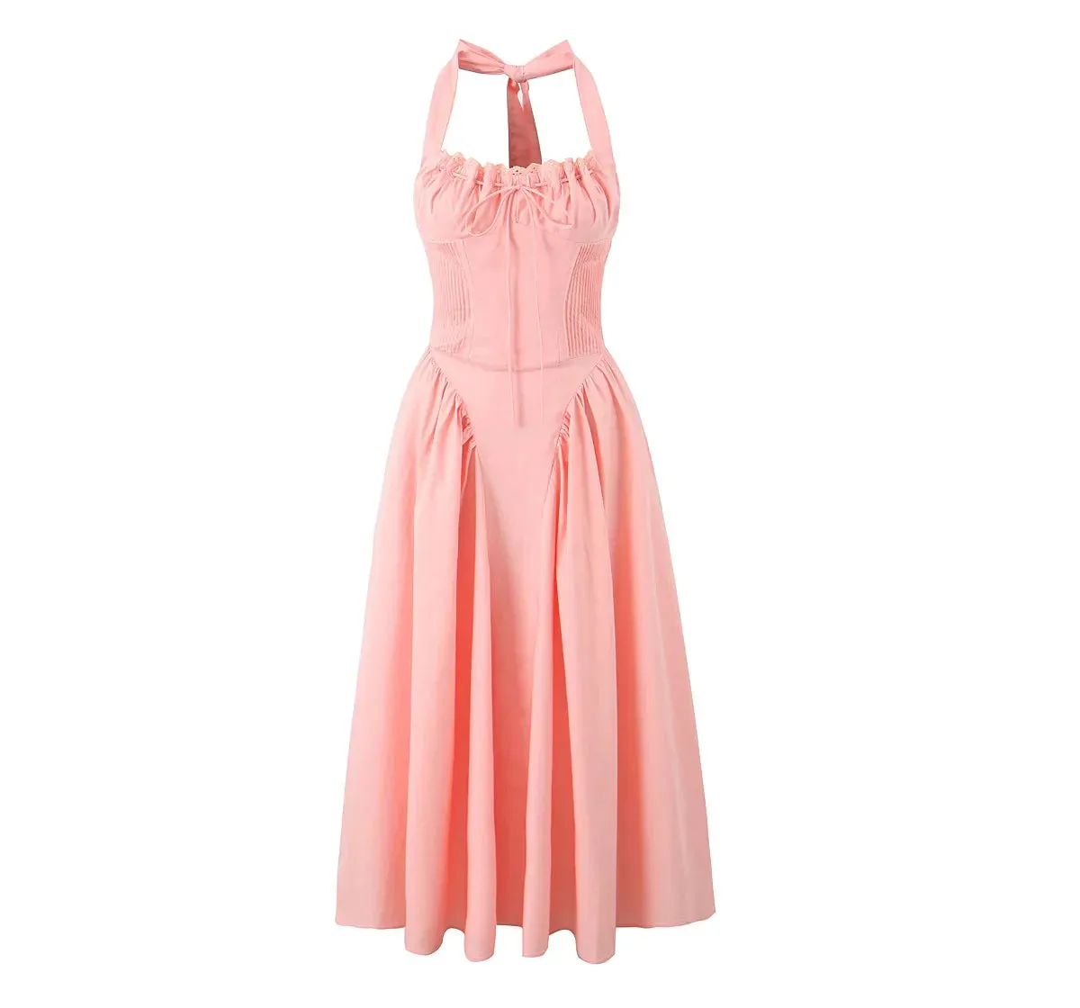 Corset Halter Stylish Midi Dress