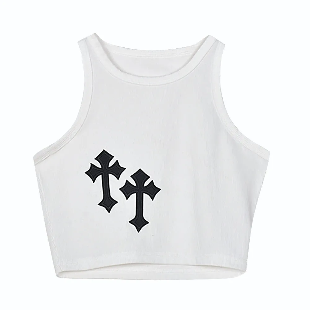 Cross Graphic Stylish Tank Top