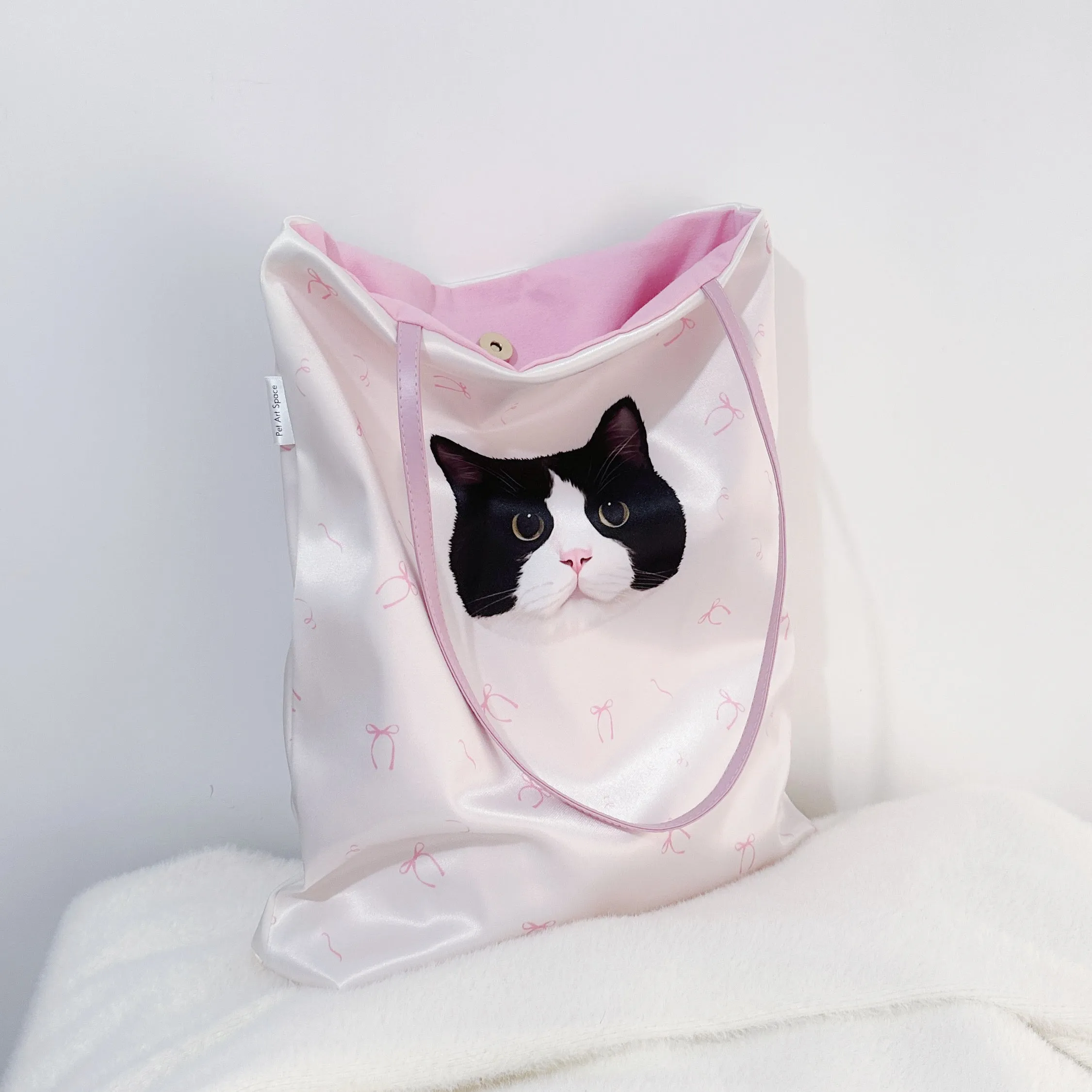 Custom Bow Satin Bag