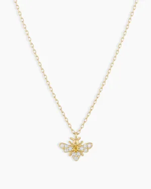 Diamond Bee Necklace