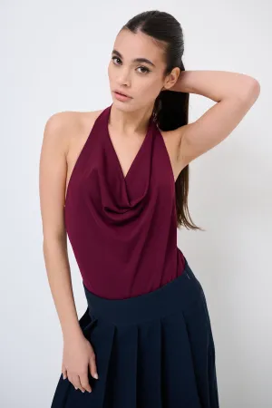 Draped halter neck top wholesale