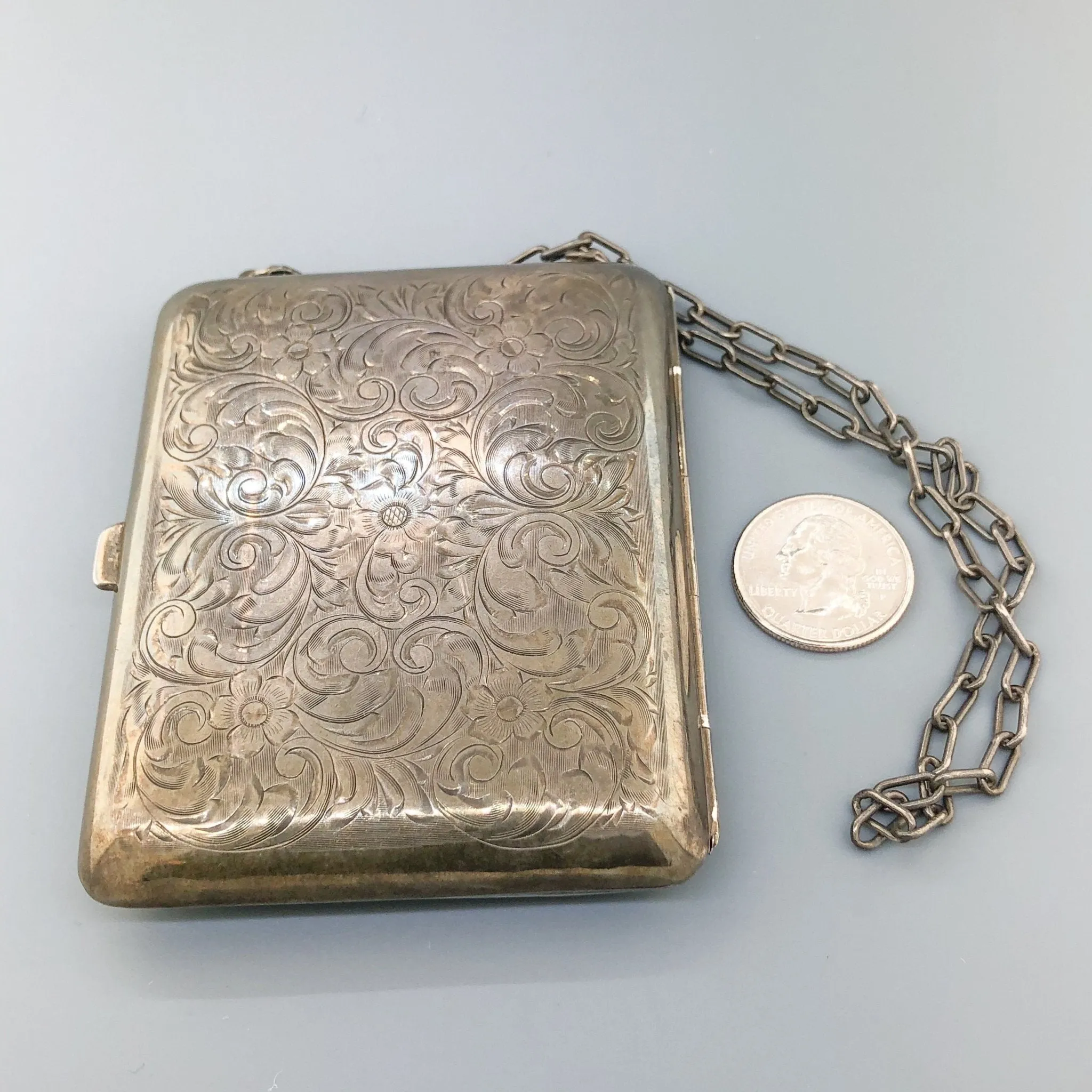Estate Antique Sterling Silver Ladies Evening Purse