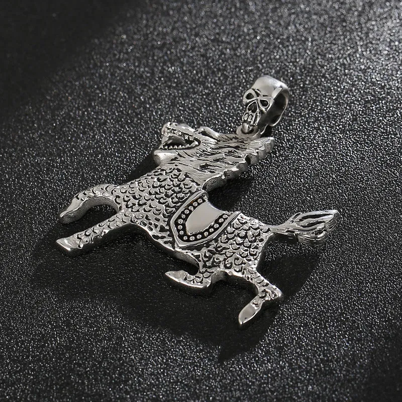European and American Creative Pegasus Men's Pendant crafted in Titanium Steel
