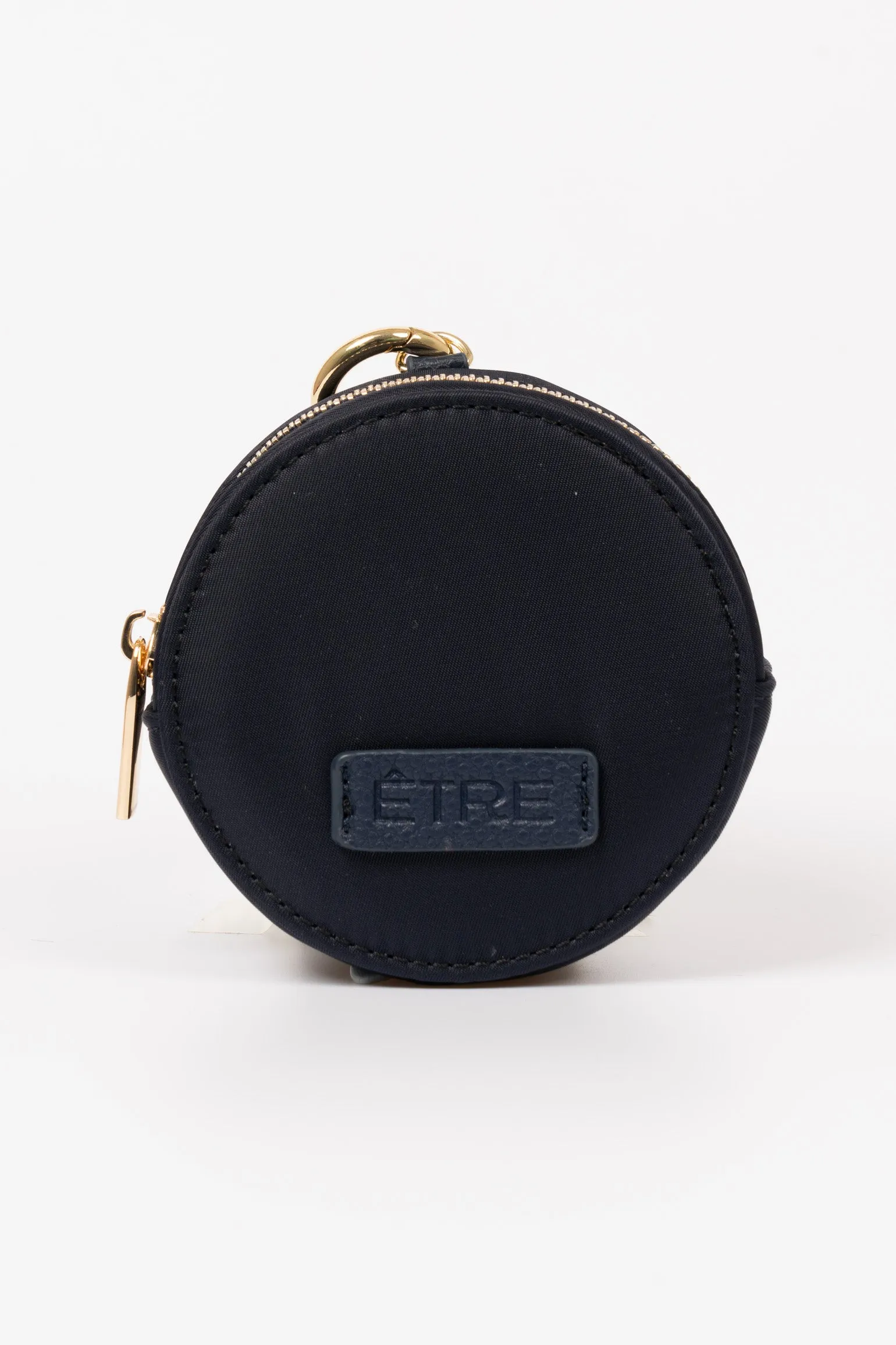 Finley Round Coin Purse - Black, Nylon