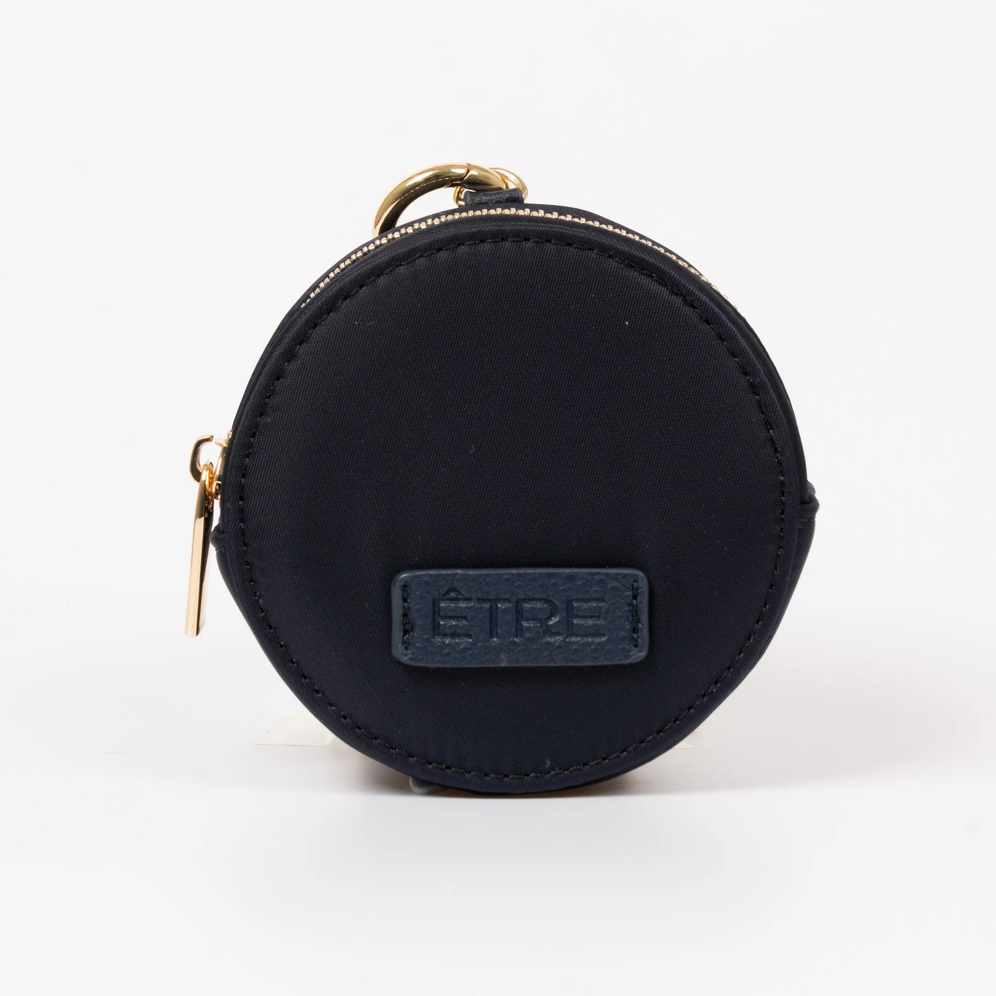 Finley Round Coin Purse - Black, Nylon