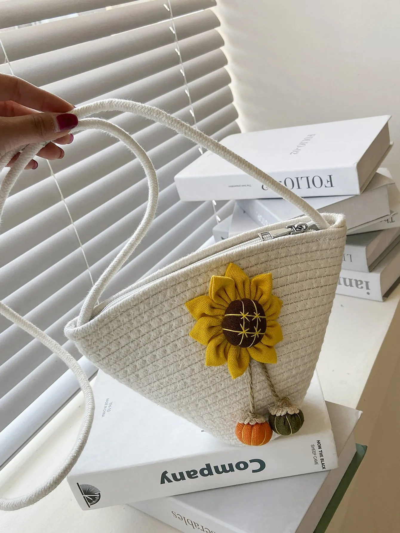 Floral Decor Crossbody Bag