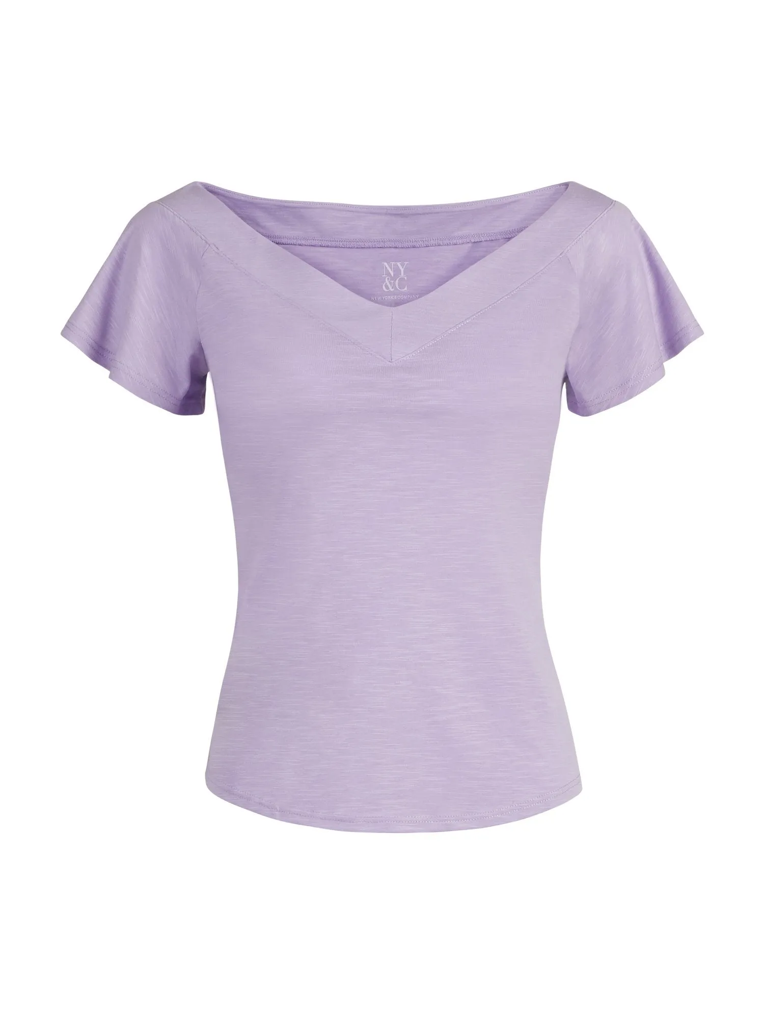 Flutter-Sleeve V-Neck Tee