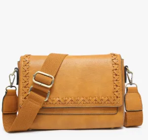 Francesca Whipstitch Flapover Crossbody
