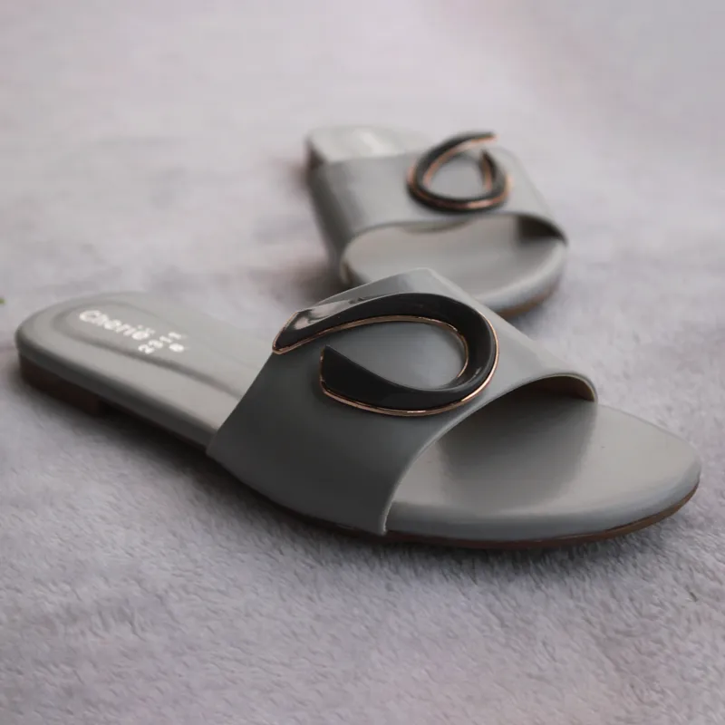 Grey Fancy & Stylish Slippers For Women