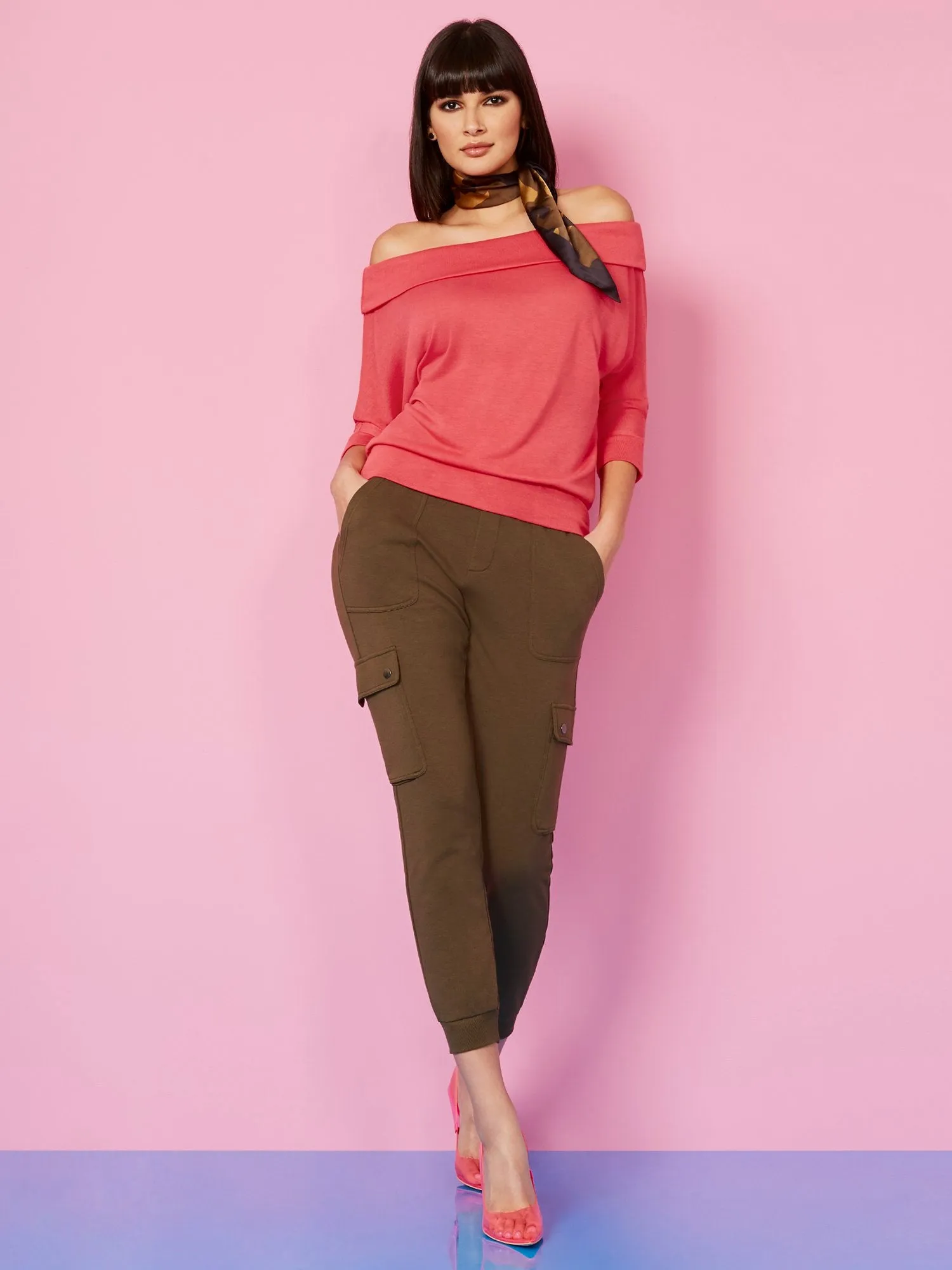 Hacci-Knit Off-The-Shoulder Top - Sweet Pea