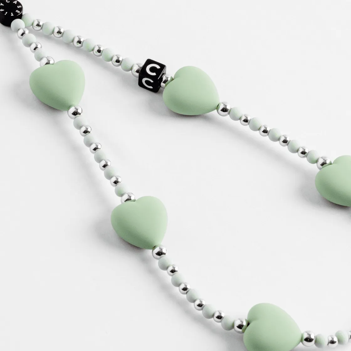 Heart Phone Charm - Mint  Heart