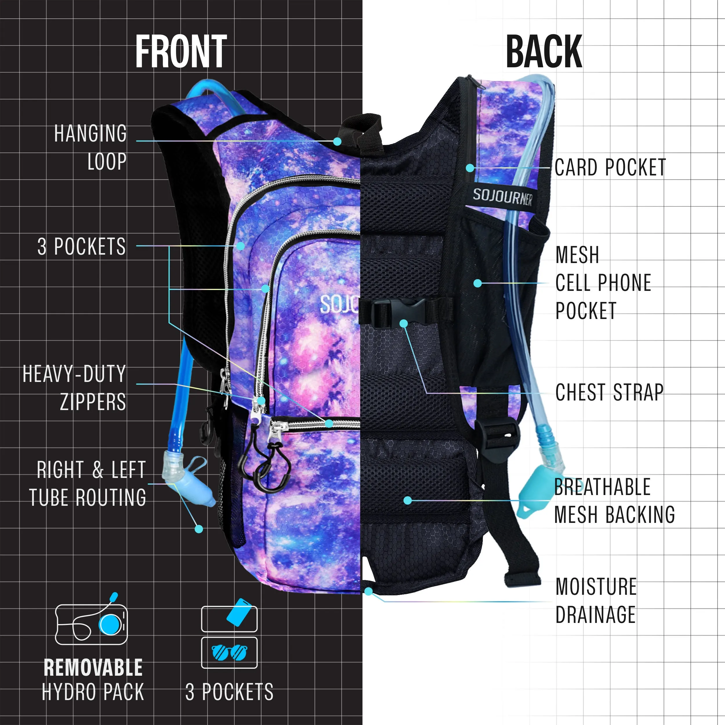 Hydration Pack Backpack (Medium)