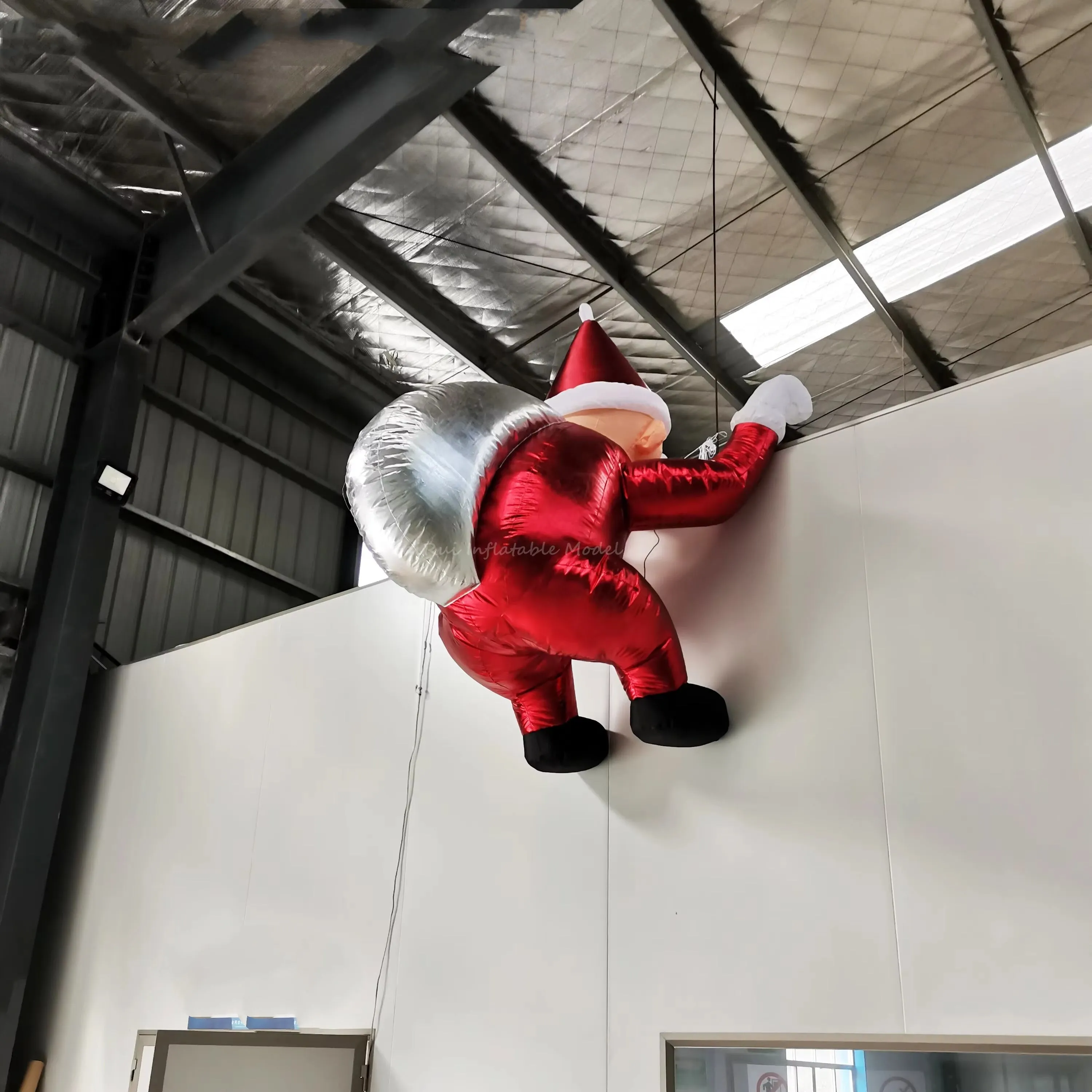 Inflatable Santa Claus Climbing Wall Christmas Decoration Model