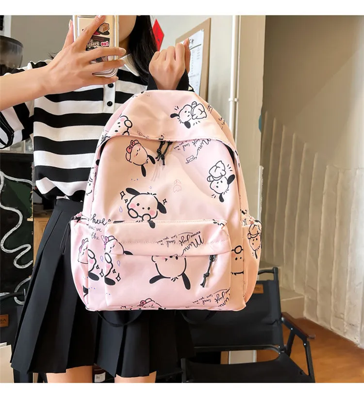 Japanese Pacha Dog Girl's Schoolbag Korean Style Junior and Middle School Students Student Backpack Large Capacity Printing College Backpack