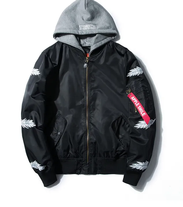 Japanese youth embroidery Harajuku style men's outer pilot jacket