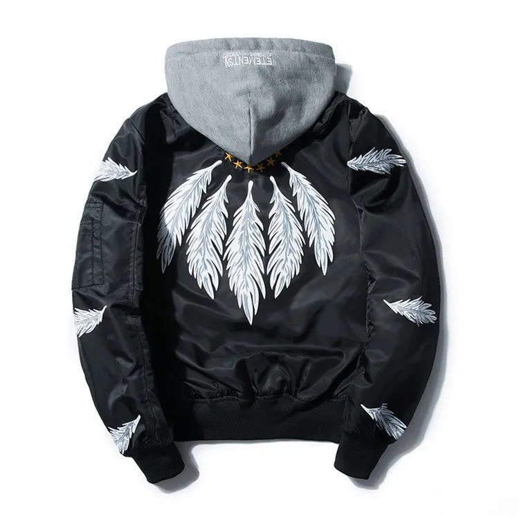 Japanese youth embroidery Harajuku style men's outer pilot jacket