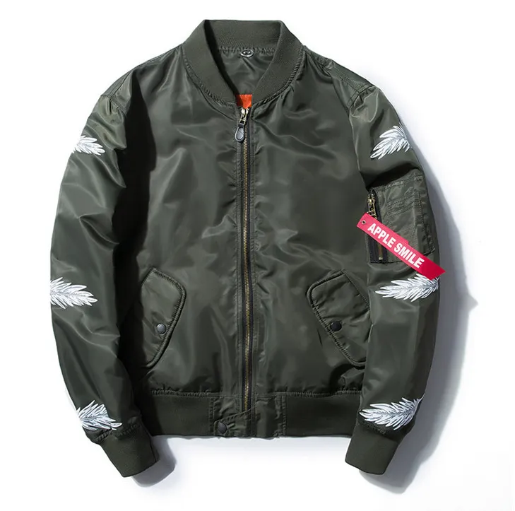 Japanese youth embroidery Harajuku style men's outer pilot jacket