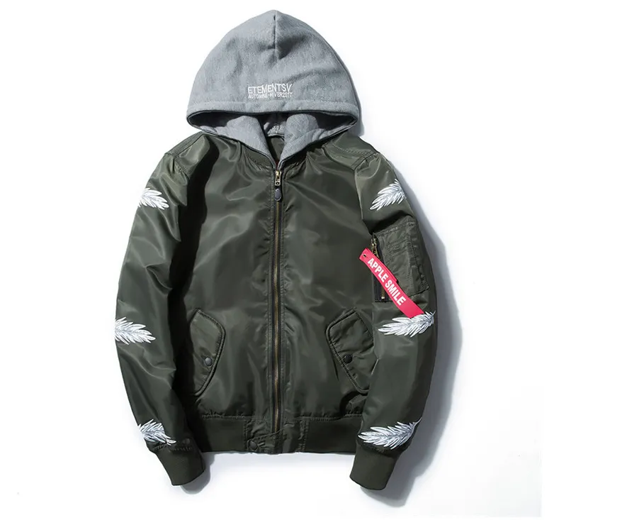 Japanese youth embroidery Harajuku style men's outer pilot jacket