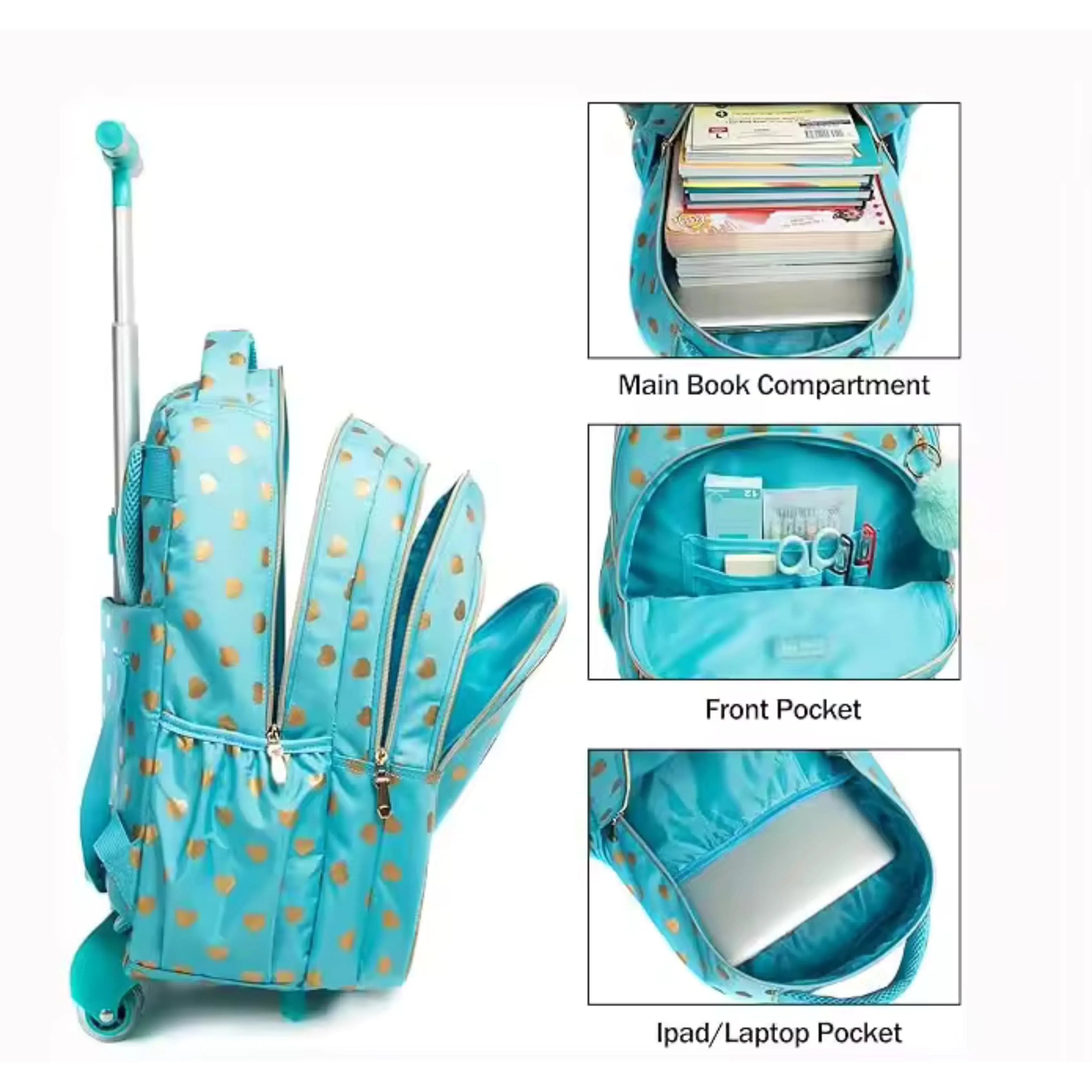 JASMINESTAR - Kids Trolley school Bag