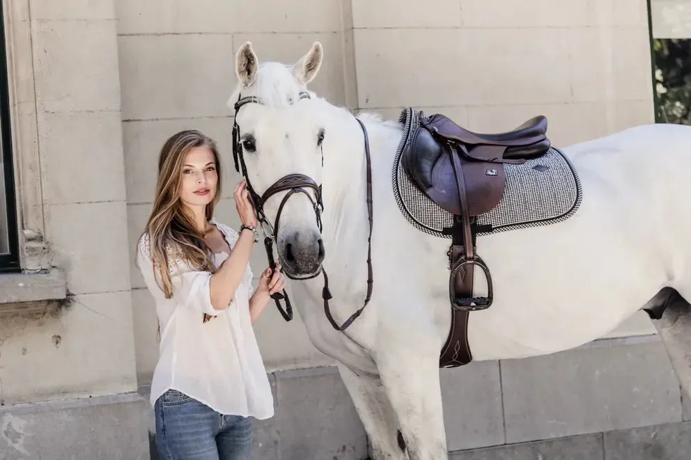 Kentucky Saddle Pad Pied De Poule Jumping Black