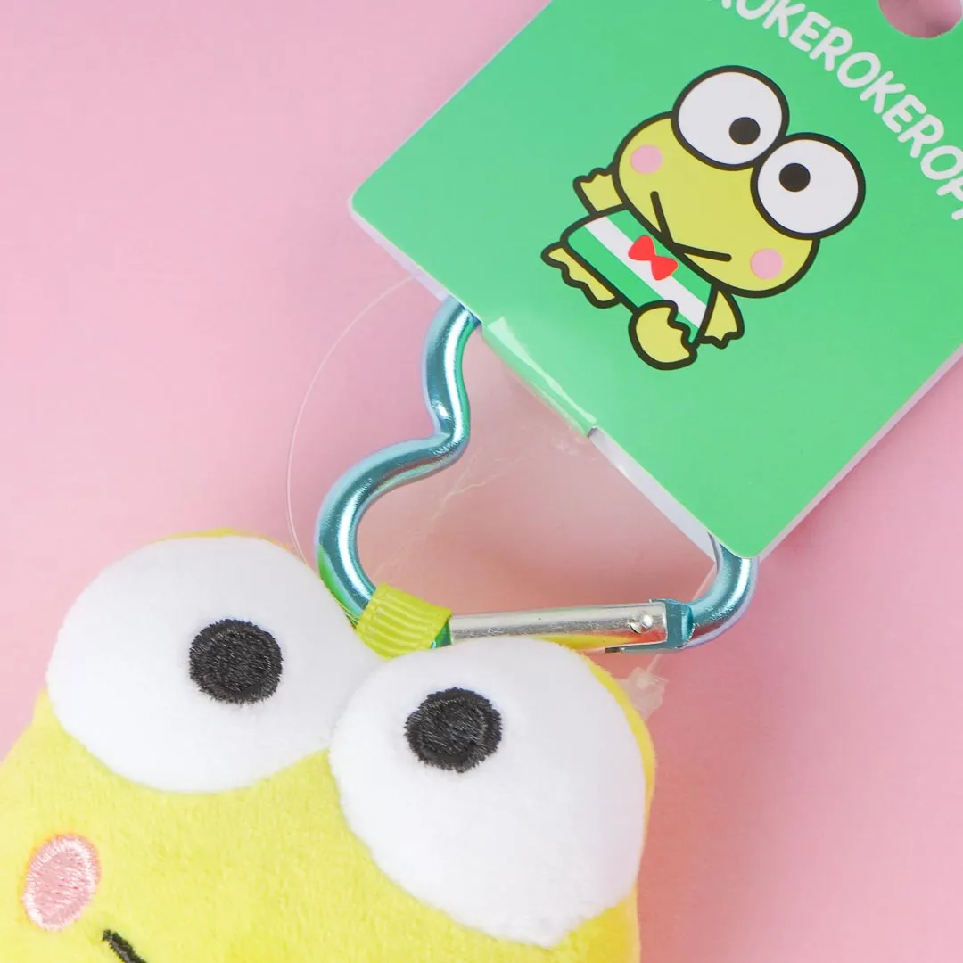 Keroppi Plushie Charm With Heart Carabiner - Mini