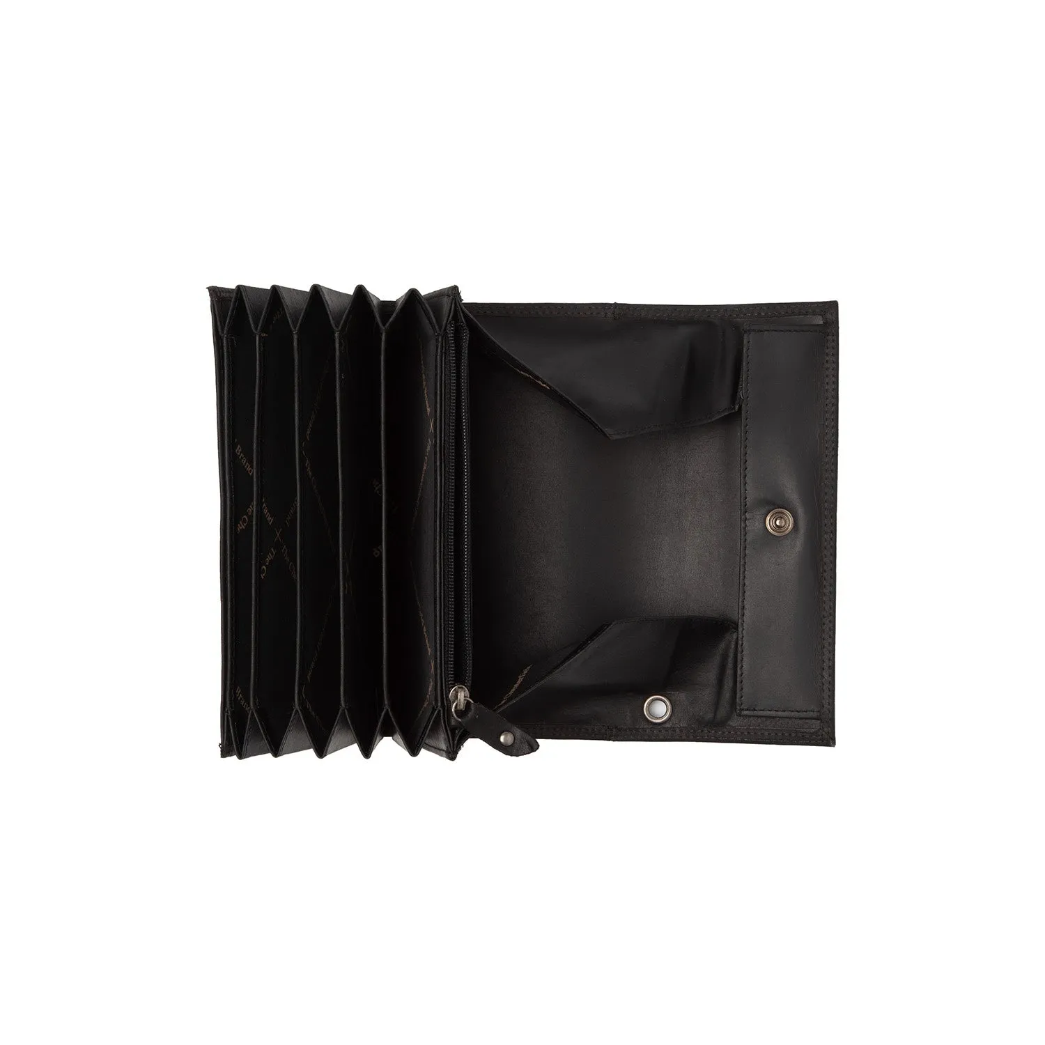 Leather Waiter Wallet Black Grenada