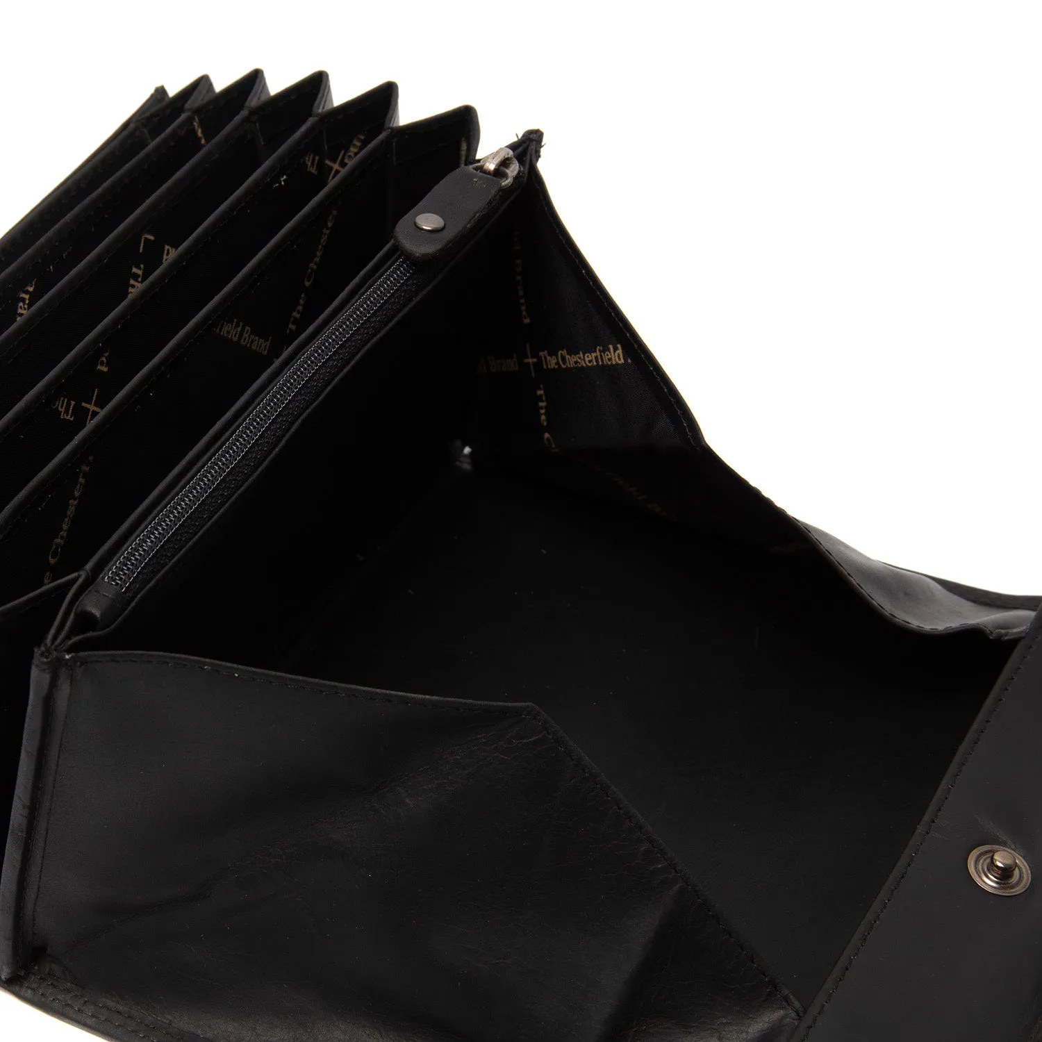 Leather Waiter Wallet Black Grenada