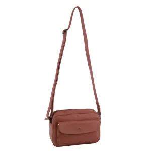 Milleni Leather Multi-Zip Crossbody Bag - Rose