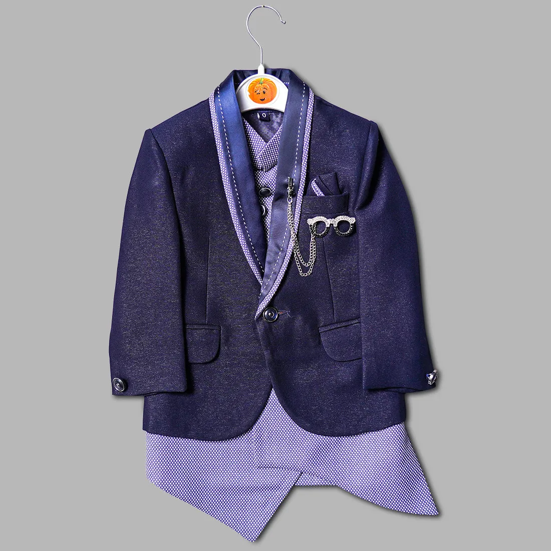 Navy Blue Stylish Boys Sherwani