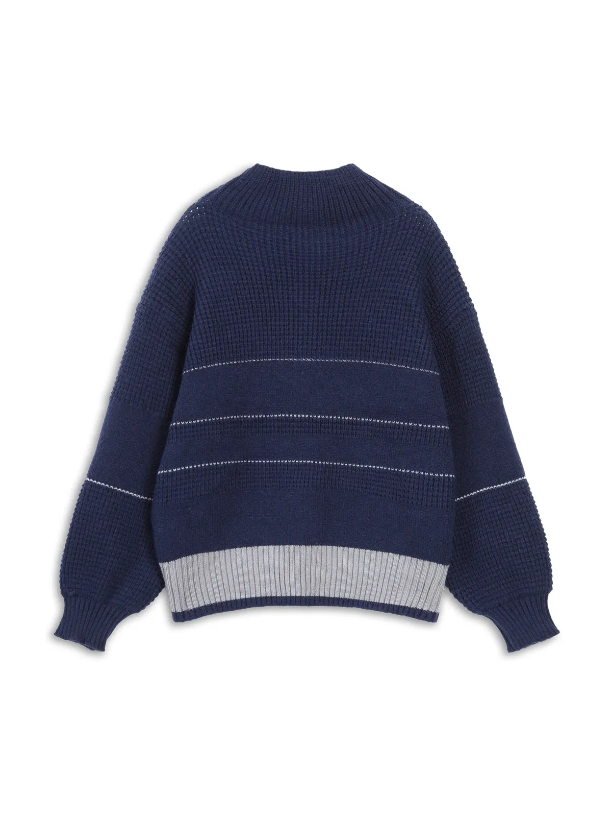 Open Collar Graceful Button Up Sweater