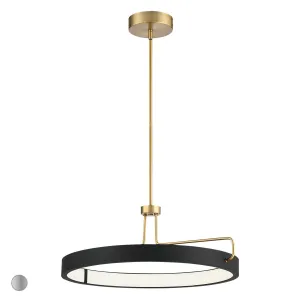 Pemberton 26 in. LED Pendant Light Antique Brass finish