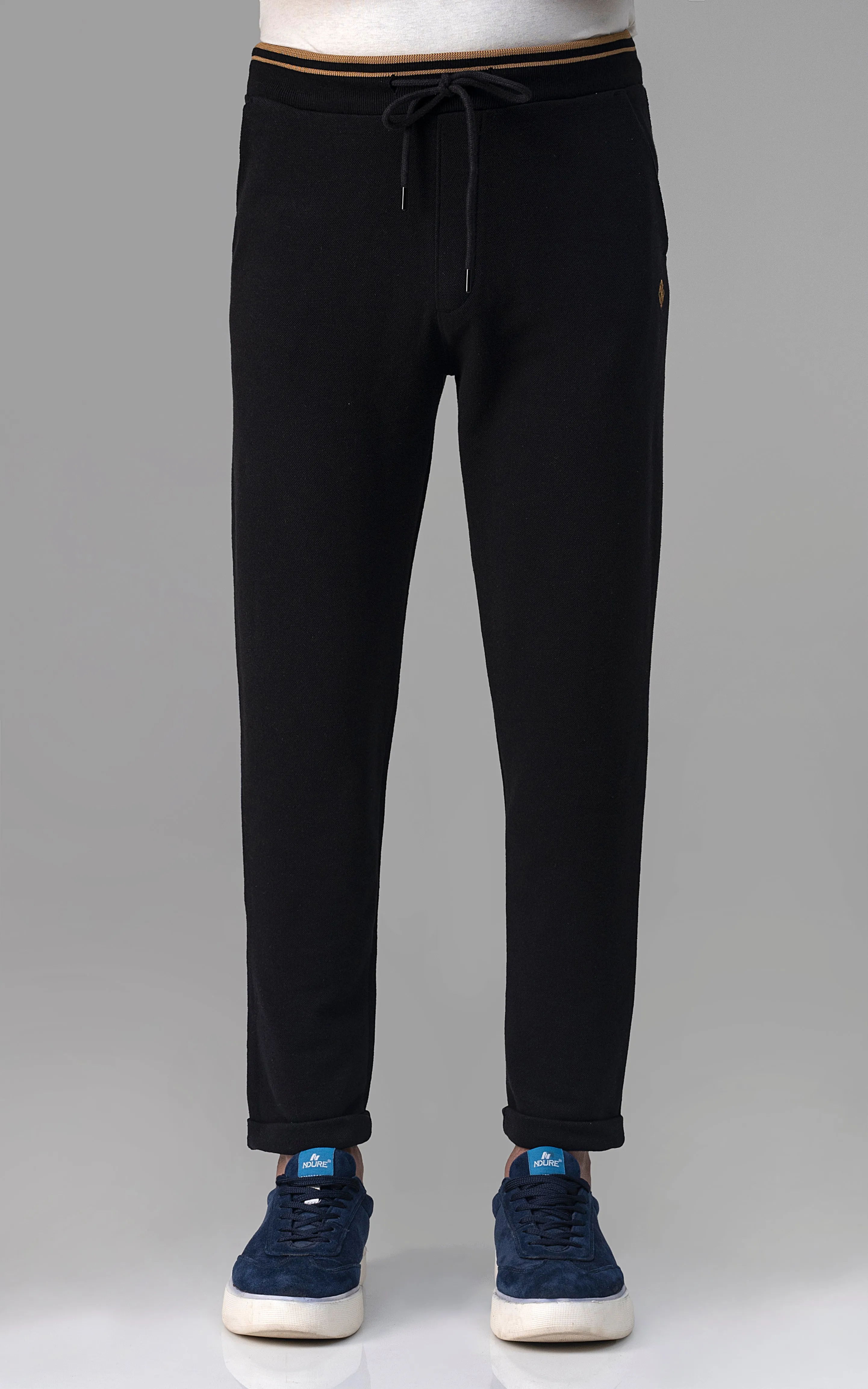 PIQUE TERRY TROUSER BLACK