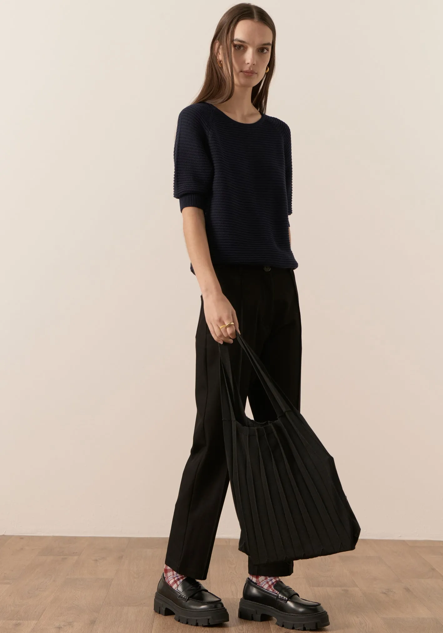 Pleated Book Bag