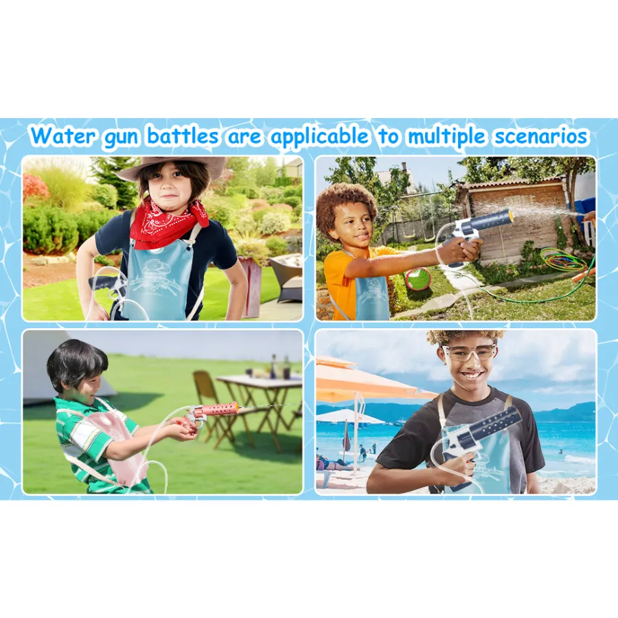 Powwow E-Twin Revolver Water Gun 16313BLU - Blue