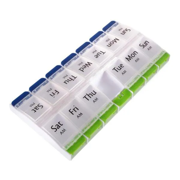 Premium Double Row AM & PM Pill Organizer