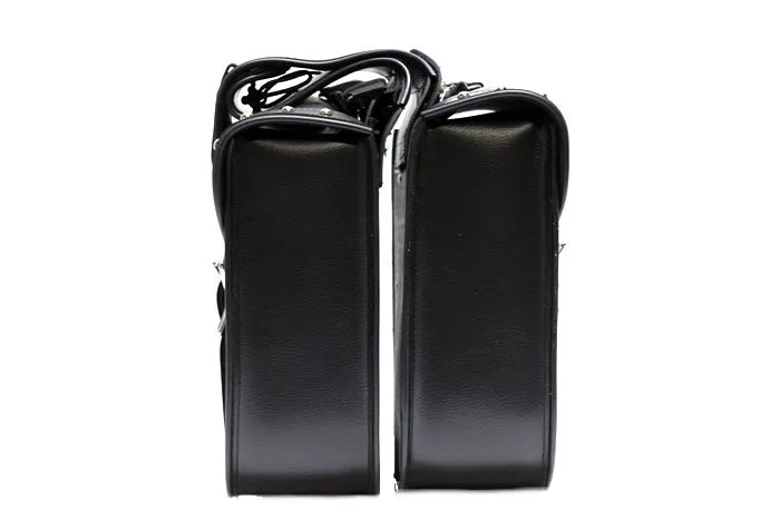 PVC Motorcycle Saddlebag With Studs & Quick Release