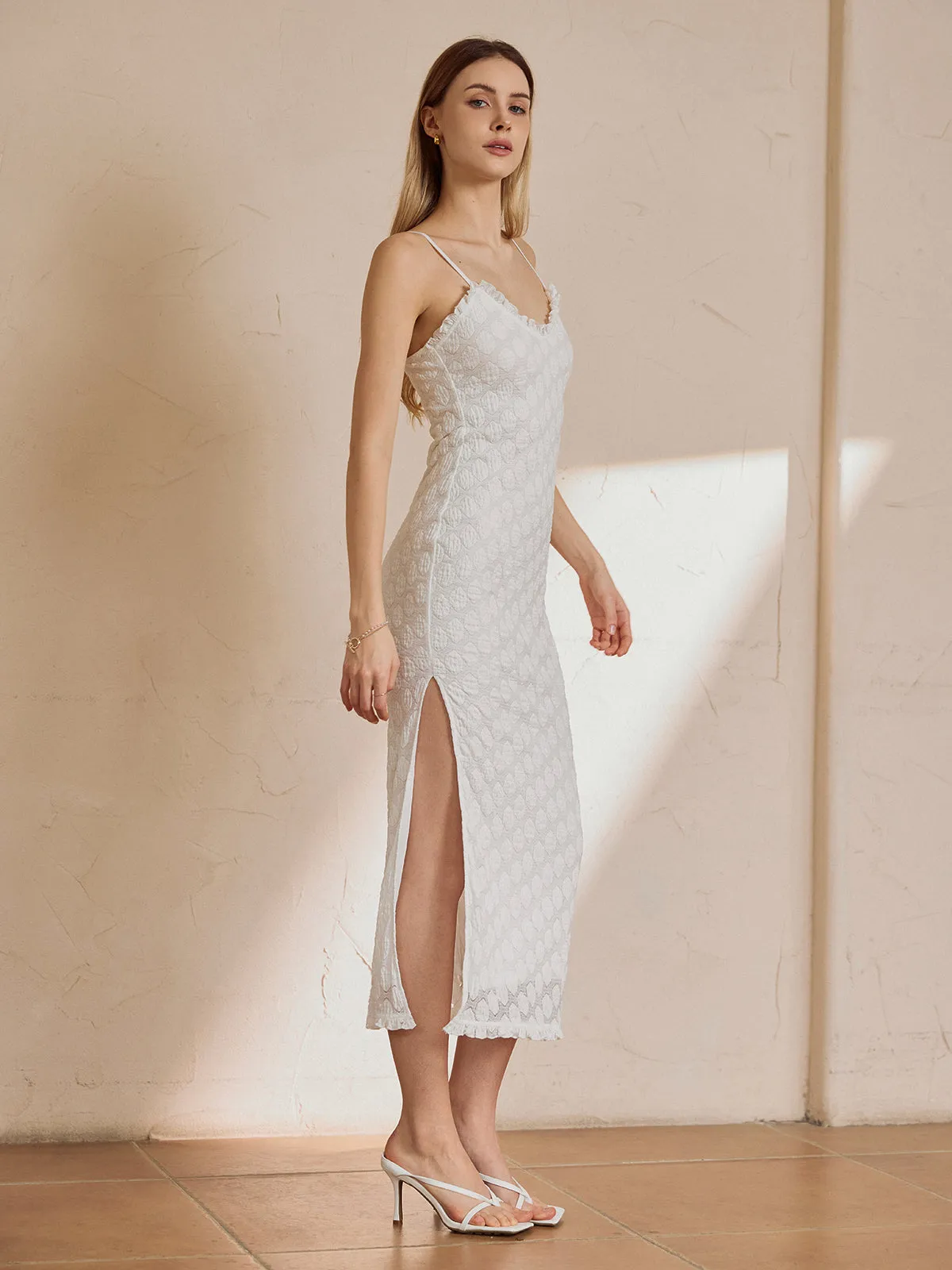Romantic Split Graceful Cami Long Dress